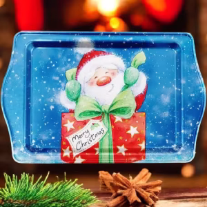 Yılbaşı Temalı Metâl Tepsi 16 cm * 25 cm