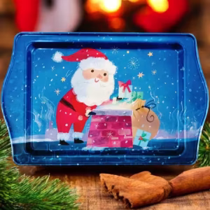Yılbaşı Temalı Metâl Tepsi 16 cm * 25 cm