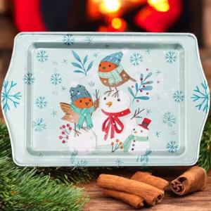 Yılbaşı Temalı Metâl Tepsi 16 cm * 25 cm