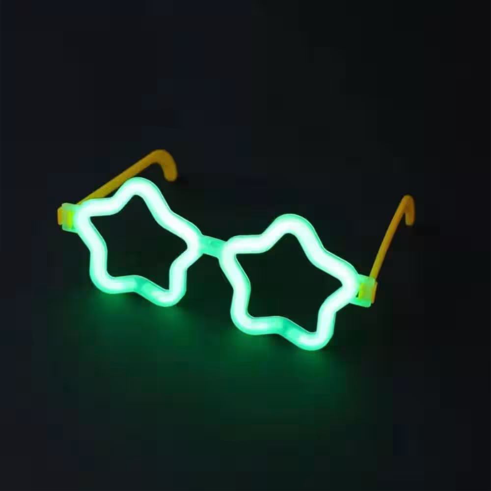 12 Adet Yıldız Glow Gözlük – Glow Partisi ve Etkinlik İçin