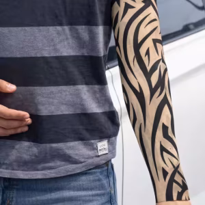 Giyilebilir Kol Dövmesi Çorap Dövme 3D Baskılı Kol Bacak Dövme 2 Adet Model 2