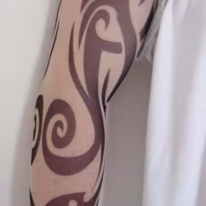 Giyilebilir Kol Dövmesi Çorap Dövme 3D Baskılı Kol Bacak Dövme 2 Adet Model 6