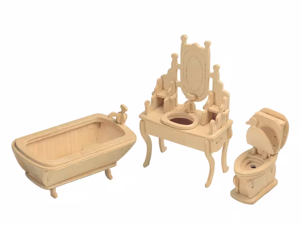 Toptan Ahşap Banyo Puzzle Yapboz