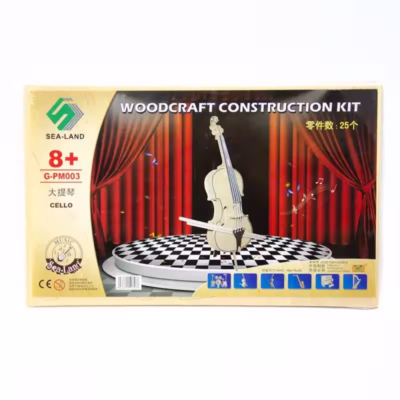 Toptan Viyolonsel Ahşap Puzzle Yapboz