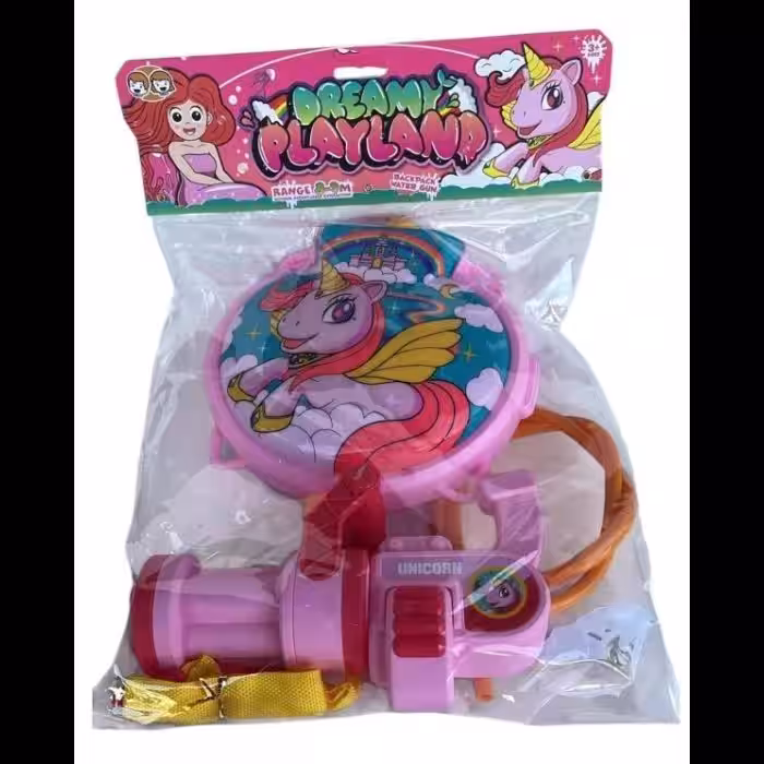 Unicorn Pembe Sırt Çantalı Su Tabancası – Su Tanklı Yaz Oyuncağı