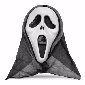 Kapşonlu Çığlık Maskesi Scream Maskesi - Hayalet Maskesi 33x21 cm