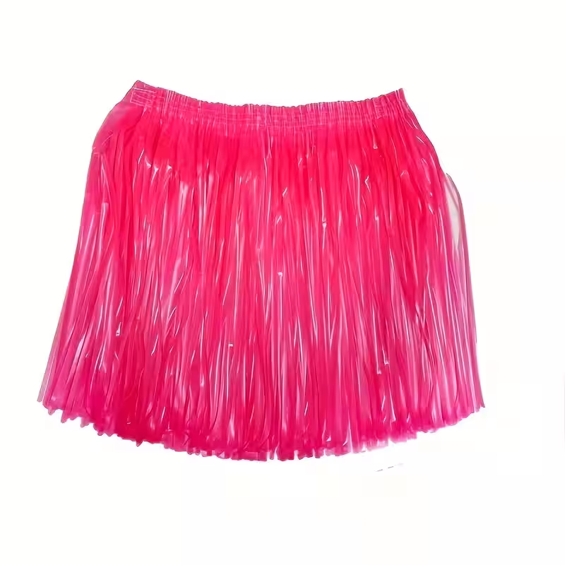 Neon Pembe Hawaii Parti Eteği 40 cm