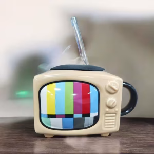 Toptan Retro TV Seramik Kupa