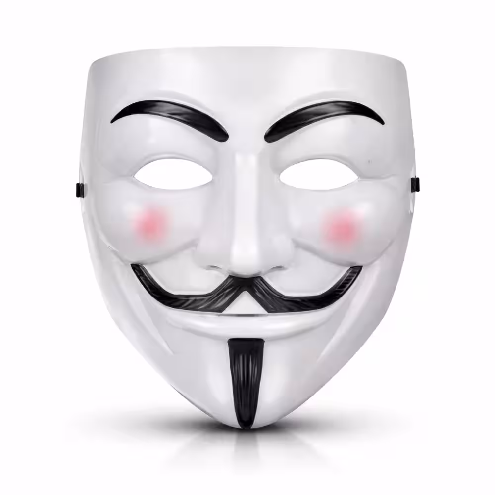 V Mask Premium Vendetta Beyaz Maske (Guy Fawkes Stil)