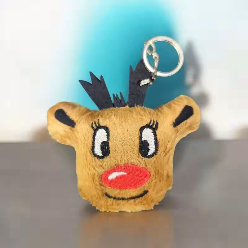 10 cm peluş anahtarlık maskot toptan promosyon yılbaşı geyiği