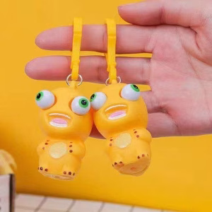 Sıkınca Gözleri Fırlayan Stres Anahtarlık | Eğlenceli Fidget Toy