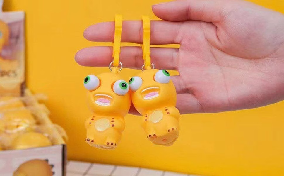 Sıkınca Gözleri Fırlayan Stres Anahtarlık | Eğlenceli Fidget Toy