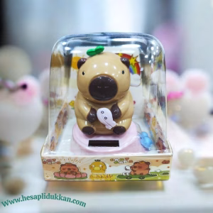 Güneş enerjili dans eden 10 cm figür Capybara