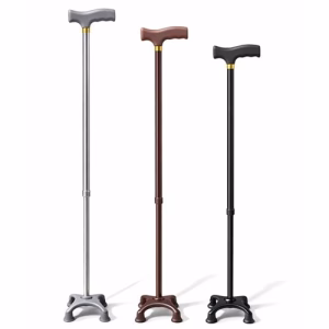 Metal 4 Ayaklı Ayarlanabilir Destek Bastonu - T Saplı Alk5488