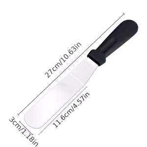 Paslanmaz Çelik L Tipi Pastacı Spatulası – Krema Düzeltme ve Pasta Şekillendirme Bıçağı