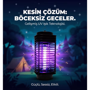 Elektrikli Sinek Öldürücü Cihaz Cız Lamba Mor Işık