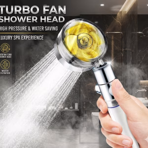 Duş Başlığı Turbo Pervaneli Serinletici Tasarım