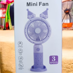 El Fanı FS-03 Kulaklı ve Stantlı Mini Fan | 3 Kademeli Serinlik