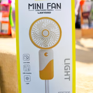 El Fanı FS-06 Işıklı ve Askılı Mini Fan | Sessiz & Taşınabilir