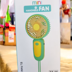 El Fanı FS-08 Retro Tasarımlı Mini Fan | Yeşil & Sarı Şıklığı