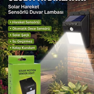 20 Ledli Hareket Sensörlü Dış Mekan Solar Lamba