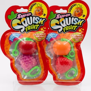 Toptan Parmağa Takılan Meyve Squishy 2'li Set | Eğlenceli Stres Oyuncağı
