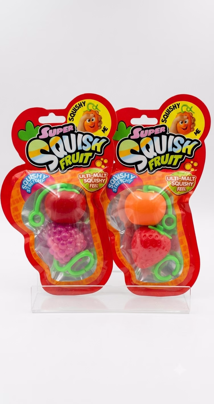 Toptan Parmağa Takılan Meyve Squishy 2'li Set | Eğlenceli Stres Oyuncağı