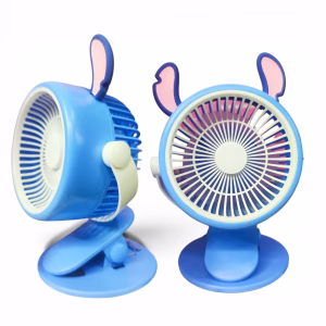 Toptan Stitch Tasarımlı Mandallı Mini Vantilatör | Masaüstü Fan
