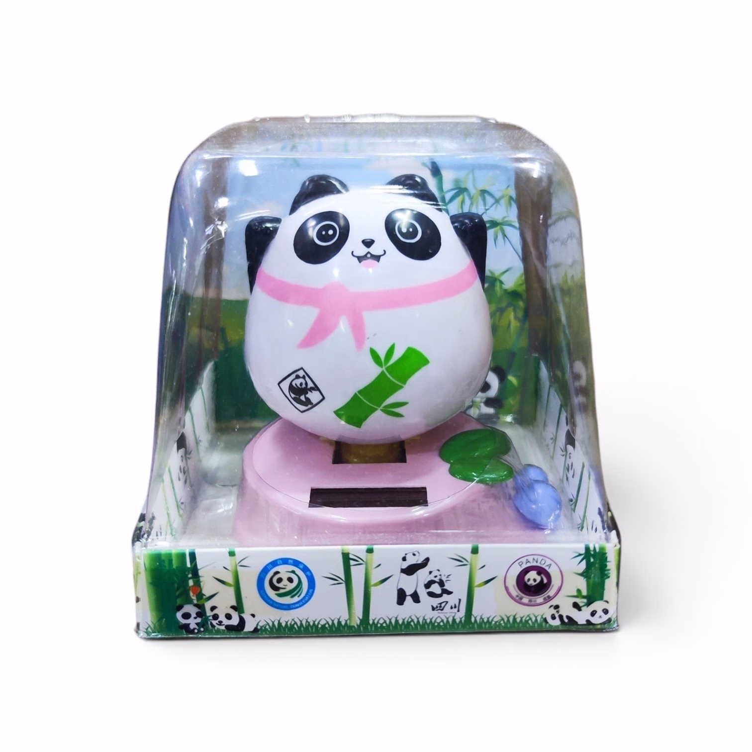 Toptan Güneş Enerjili Dans Eden Bambu Temalı Panda Figürü