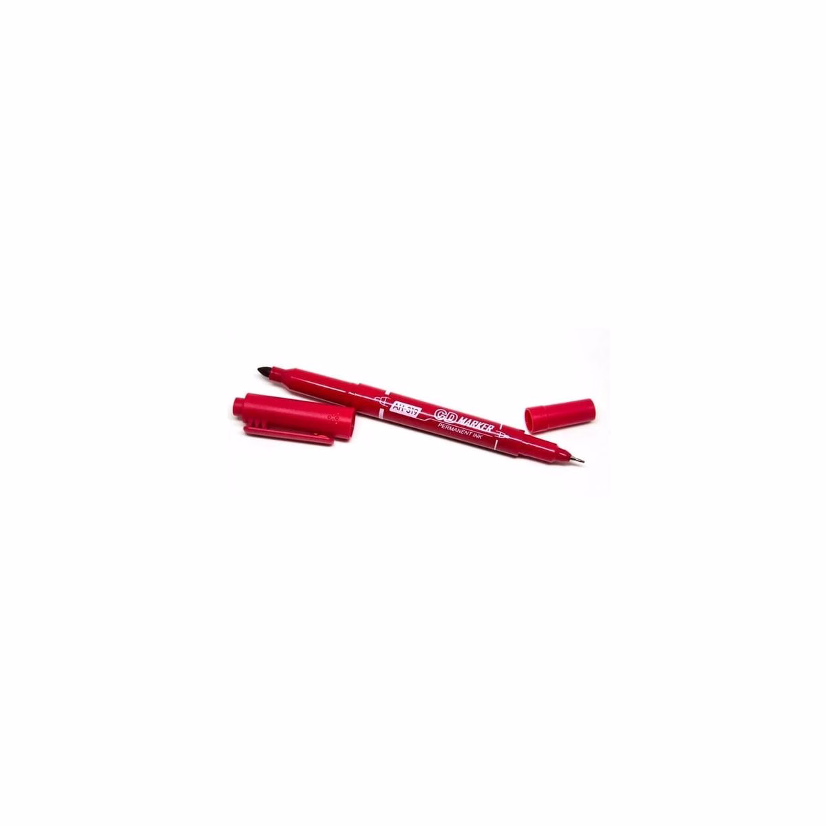 Aihao Permanent Cd Kalemi Çift Taraflı Kırmızı Ah-319