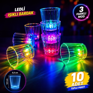 Toptan LED Işıklı Parti Bardağı | Renk Değiştiren Shot Bardağı