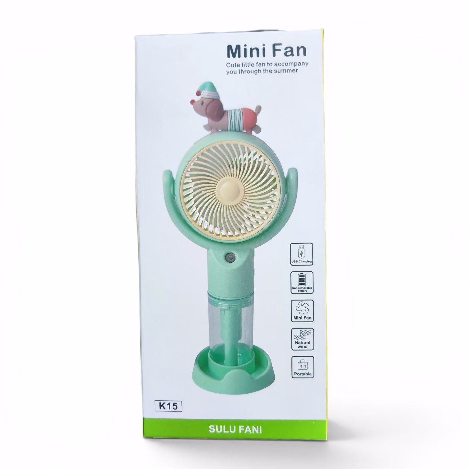 Toptan Tasarımlı Sulu Mini El Fanı - Sevimli Figürlü Model (K15)