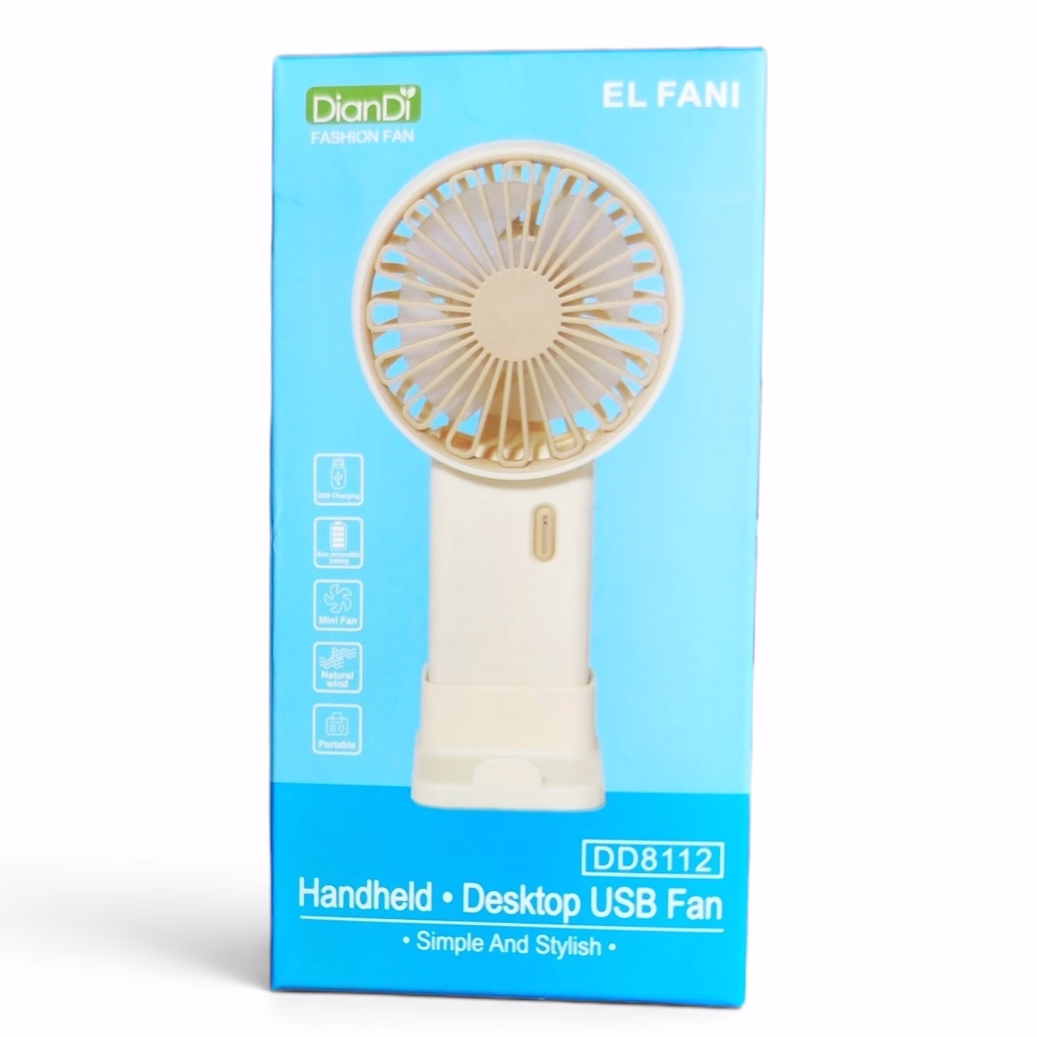 Toptan DianDi Handheld & Desktop USB Fan - Taşınabilir Mini Fan (Model LL7303 - Mavi)