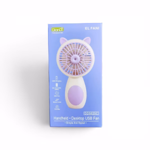 Toptan DianDi Kedi Kulaklı Handheld & Desktop USB Fan (Model DD8022C - Pembe)