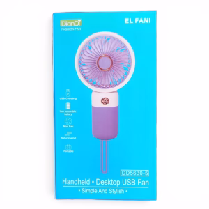Toptan DianDi Kedi Kulaklı Handheld & Desktop USB Fan (Model DD8022C - Mor)