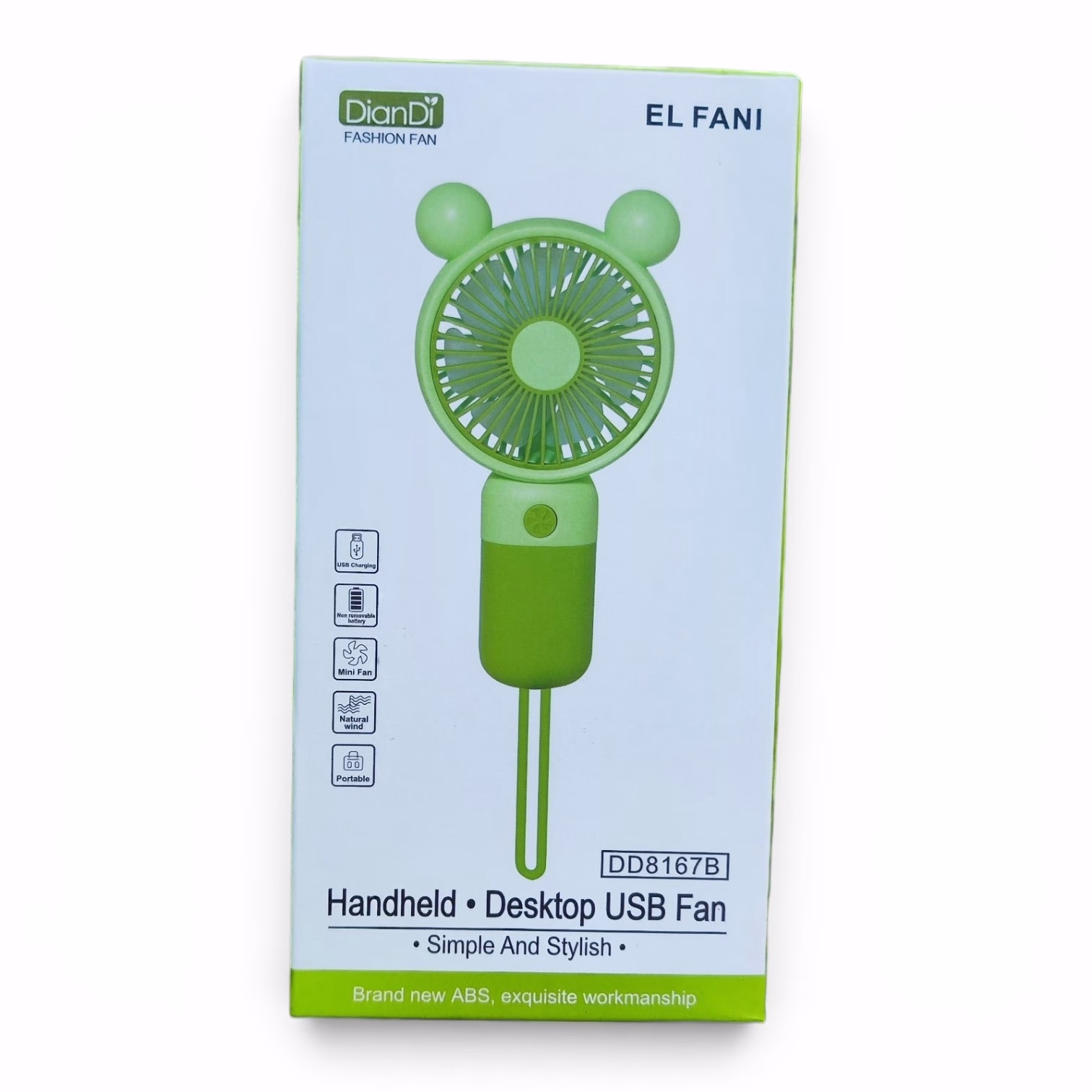 Toptan DianDi Kedi Kulaklı Handheld & Desktop USB Fan (Model DD8022C)