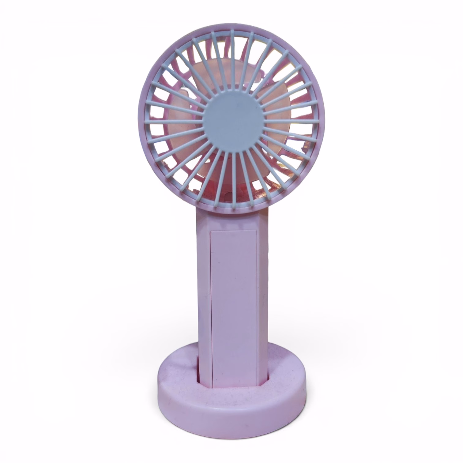 Toptan Minimalist Şarjlı Mini Fan - Pembe Masaüstü Vantilatör