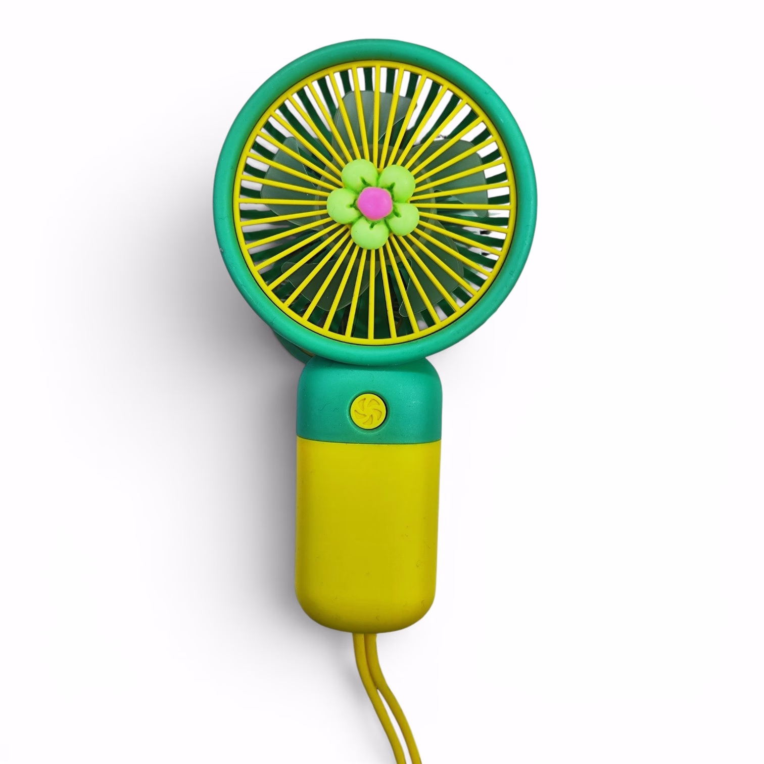 Toptan Çiçek Figürlü Şarjlı Mini Fan - Renkli ve Taşınabilir El Vantilatörü