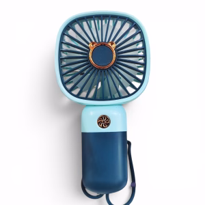 Toptan Kare Başlıklı Şarjlı Mini Fan - Kulak Detaylı Taşınabilir Vantilatör