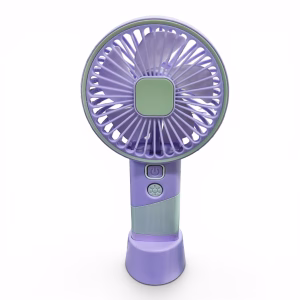 Toptan Şarjlı Taşınabilir Mini Fan - Lila Renkli Masaüstü Vantilatör