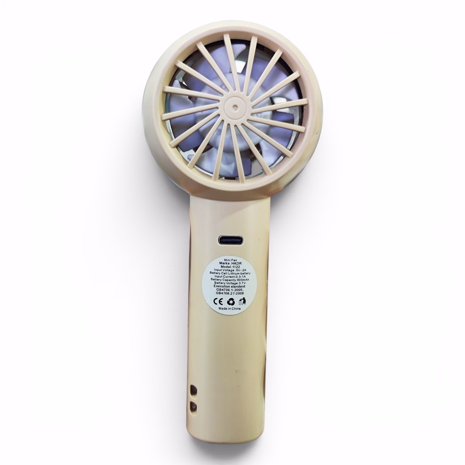 Toptan HKDR 1122 Taşınabilir Şarjlı Mini Fan - 600mAh Bataryalı El Vantilatörü