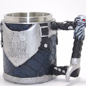 Toptan Game Of Thrones King In The North 3D Kabartmalı Çelik Kupa