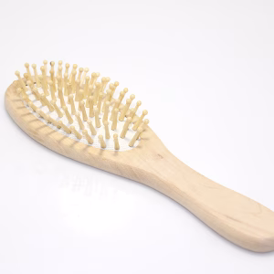 Toptan Doğal Ahşap Fırça Tarak | Oval Saç Açma Tarağı 22x6 cm