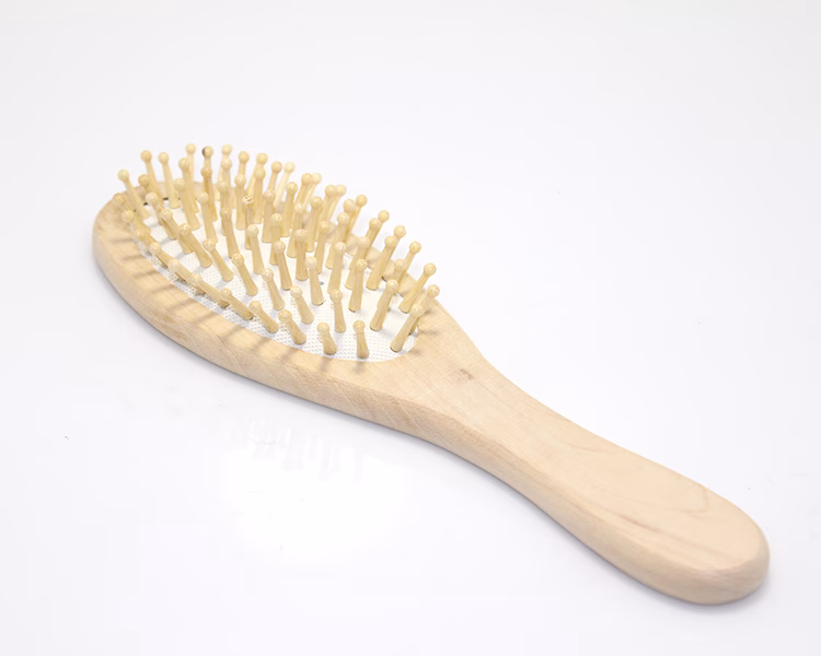 Toptan Doğal Ahşap Fırça Tarak | Oval Saç Açma Tarağı 22x6 cm