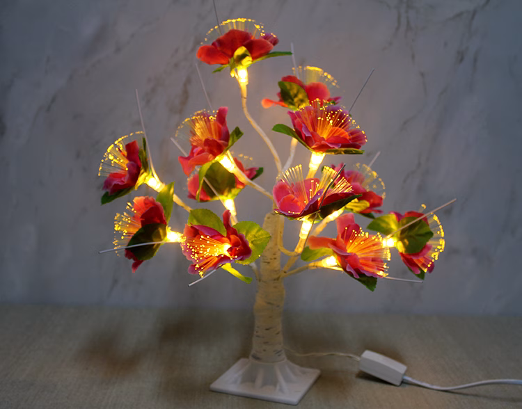 Toptan Dekoratif Ledli Çiçek Ağacı (35 cm)
