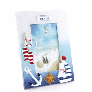 Toptan Ahşap Marin Tasarım Resim Çerçevesi (22x17 cm)