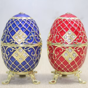 Toptan Swarovski Taşlı Dekoratif Yumurta (11 cm)