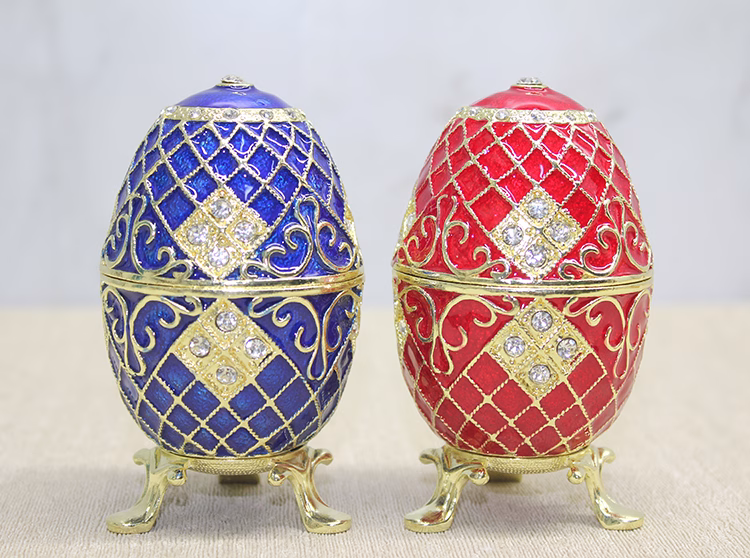 Toptan Swarovski Taşlı Dekoratif Yumurta (11 cm)