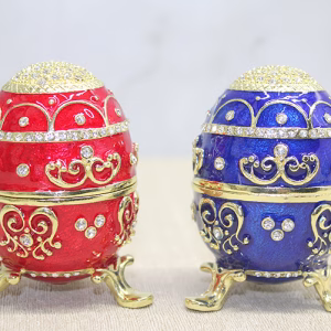 Toptan Swarovski Taşlı Dekoratif Yumurta - 8,5 cm