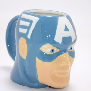 Toptan Marvel Captain America 3D Kabartmalı Karakter Kupa Bardak